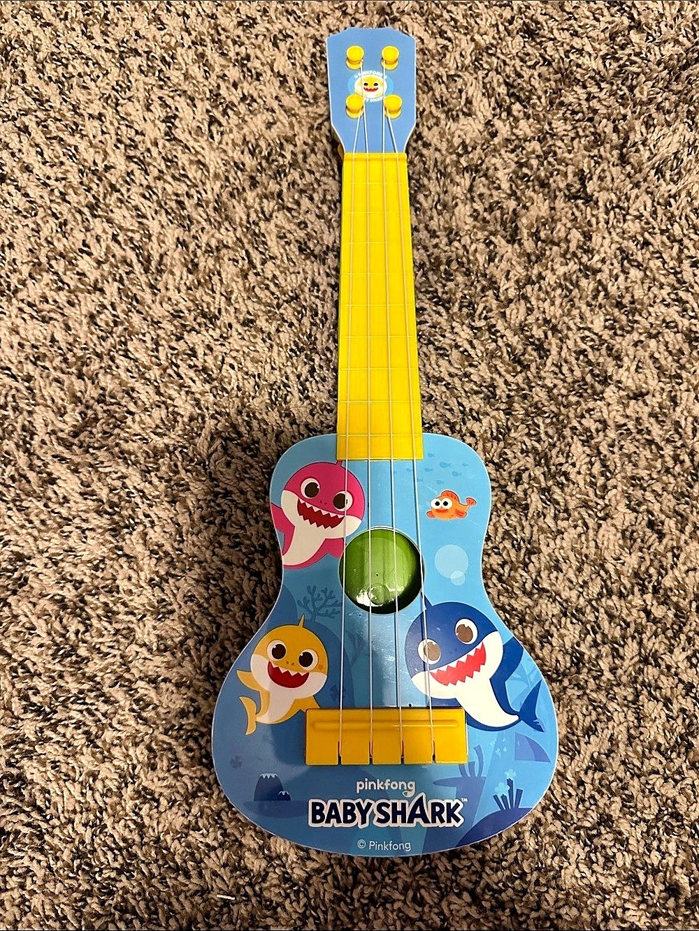 Pinkfong Baby Shark Party Ukulele Kids Musical Toy Blue & Yellow